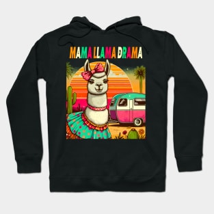 Cute Llama Squad Shirt Retro 80s Style Design Hoodie